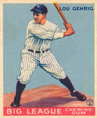 Lou Gehrig baseball card